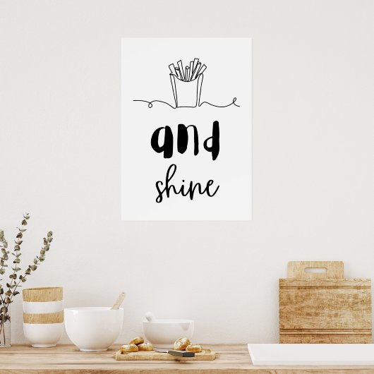 Poster Fries et brille (Cuisine)