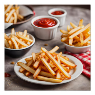 Poster Fries et Ketchup