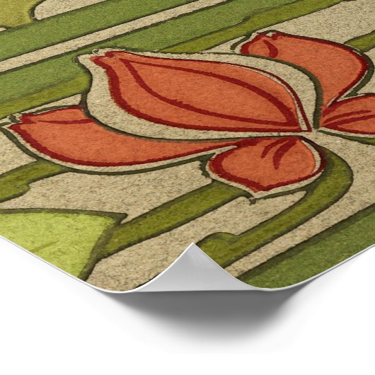 Poster Frieze Bordure Fond d'écran Art Nouveau (Coin)