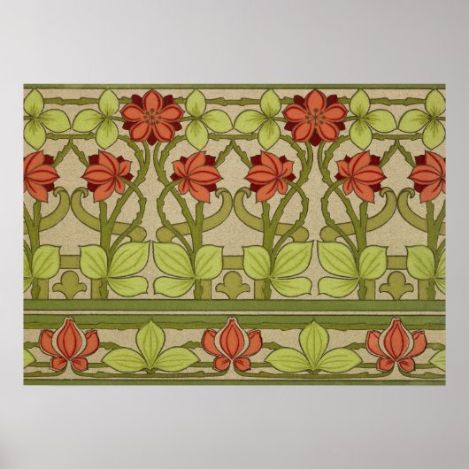 Poster Frieze Bordure Fond d'écran Art Nouveau (Devant)