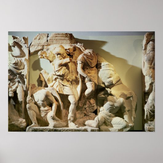 Poster Frieze détail d'une scène de bataille (Devant)