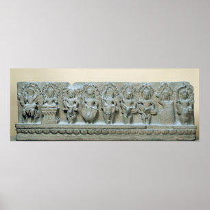 Poster Frieze représentant neuf divinités