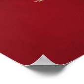 Poster Frilles d'or sur le Mariage de table rouge 29 (Coin)