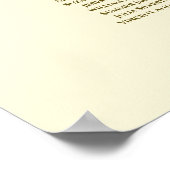 Poster Frilles Gold 22 Mariage de table de table carte c (Coin)