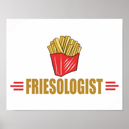 Poster Frites françaises drôles (Devant)