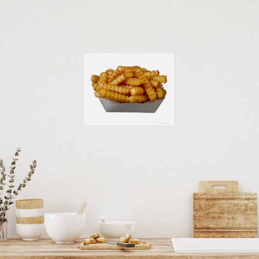 Poster frites frites coupées au crin (Cuisine)