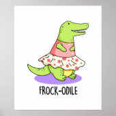 Poster Frock-odile Funny Crocodile Pun (Devant)