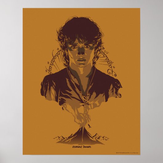 Poster FRODO™ MOUNT DOOM™ Tengwar Inscription Graphic (Devant)