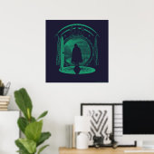 Poster FRODO™ Quittant la silhouette de LA COMTÉ™ (Bureau à domicile)