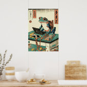 Poster Frog Jouer Pc Jeux, Ukiyo-e Frog Art, Frog (Cuisine)