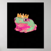 Poster Frog King Funky Meme Classic Style (Devant)
