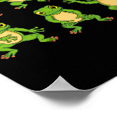 Poster Frog Lover Kids Cute Dancing Frogs (Coin)