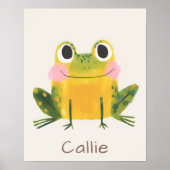 Poster Frog Nursery Name Wall Art Print (Devant)