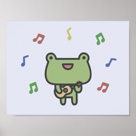 Poster Frog Playing Guitar (Devant)