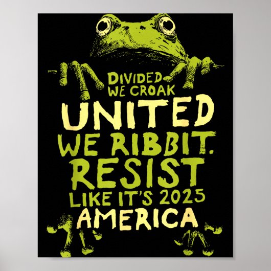 Poster Frog Resist Cute Funny  (Devant)