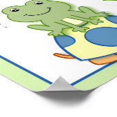 Poster Froggy Frog Turtle Nursery Mur Art Nom Imprimer (Coin)