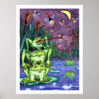 Froggy Night - Animaux - 18 x 24
