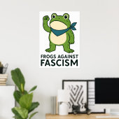 Poster Frogs Against Fascism Portland Frog Protest (Bureau à domicile)