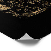 Poster Frogs And Mushrooms Vintage Sketch – Aesthetic Gob (Coin)