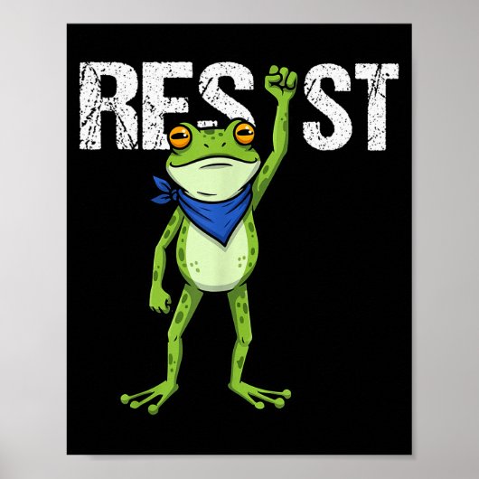 Poster Frogs Resist - Rtland Frog Protest Funny (Devant)