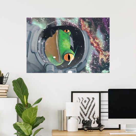 Poster Frogstronaut (Bureau à domicile)