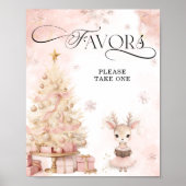 Poster Froid Deer Winter Baby Girl Douche Faveurs (Devant)