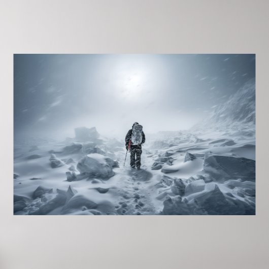 Poster Froid Extreme Challenge Extérieur Aventure Explore (Devant)