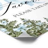 Poster Froid Hiver Hiver Blue Bow Baby shower Faveurs (Coin)