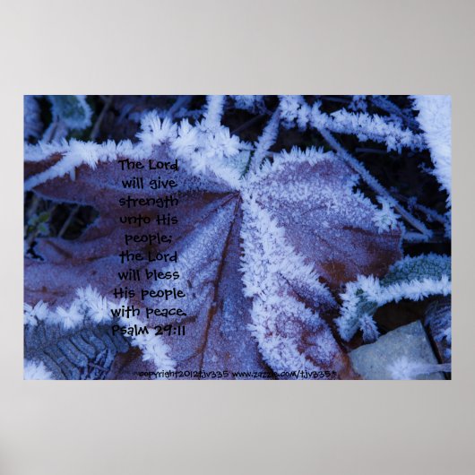 Poster Froid sur la feuille 2 Imprimer avec verso de l'éc (Devant)
