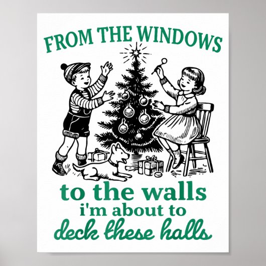 Poster From The Windows To The Walls Funny Christmas Tree (Devant)