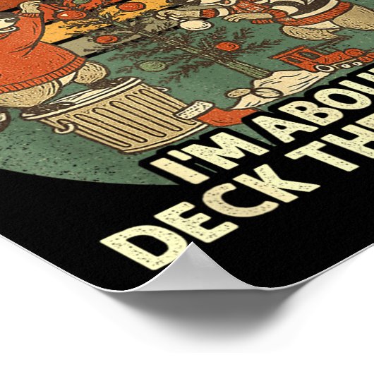 Poster From The Windows To The Walls Funny Retro Raccoon (Coin)