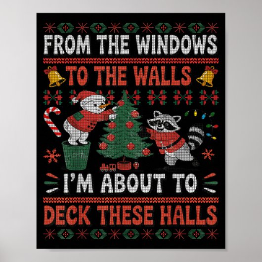 Poster From The Windows To The Walls Raccoon Christmas Ug (Devant)