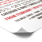 Poster Fromage à bord, Publicité Cheesemonger (Coin)