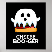 Poster Fromage Boo ger Funny Ghost Pun Dark BG (Devant)
