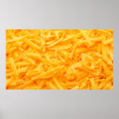 Poster fromage cheddar râpé vue du haut (Devant)