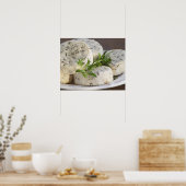 Poster Fromage de chèvre - chevre - aux herbes sur (Cuisine)