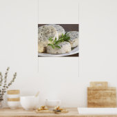 Poster Fromage de chèvre français - chèvre - avec des her (Cuisine)
