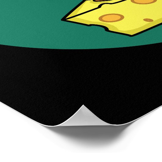 Poster Fromage Et Quackers Drôle Canard Pun Dark BG (Coin)