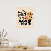 Poster Fromage pour mon gêné | Saint-Valentin drôle et mi (Cuisine)
