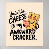 Poster Fromage pour mon gêné | Saint-Valentin drôle et mi (Devant)