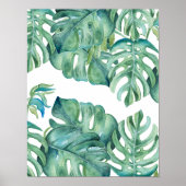 Poster Fromage suisse tropical Plante Aquarelle Art (Devant)