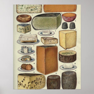 Poster Fromage vintage