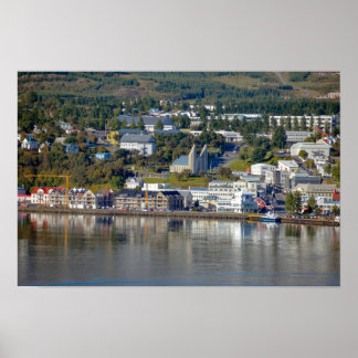 Poster Front de mer d'Akureyri, Islande