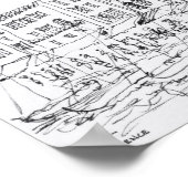 Poster Front de mer de Saint-Tropez | Côte d'Azur, France (Coin)