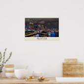 Poster Front de mer de Seattle et Grande Roue (Cuisine)
