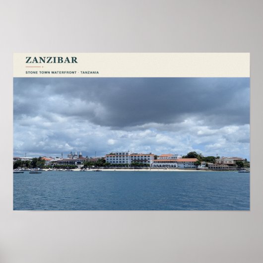 Poster Front de mer de Stone Town à Zanzibar (Devant)