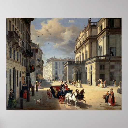 Poster Front du théâtre La Scala, 1852 (Devant)