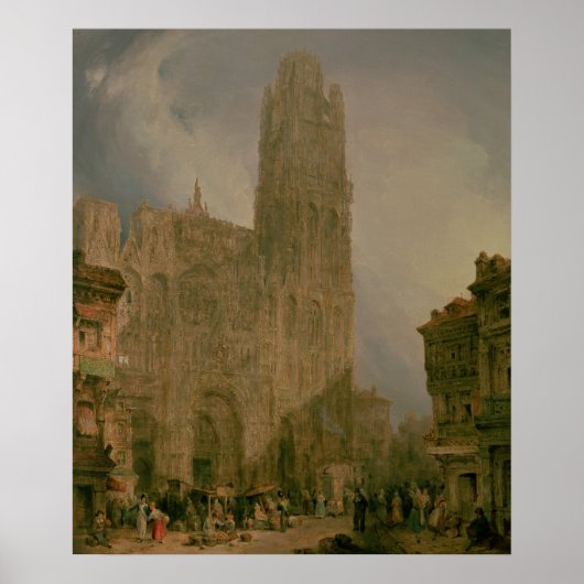 Poster Front ouest de Notre-Dame, Rouen (Devant)