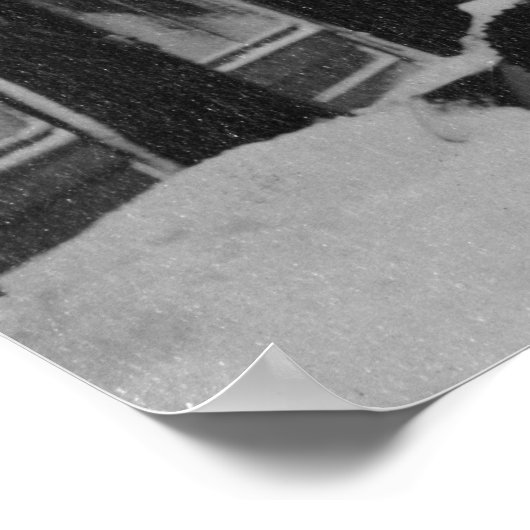 Poster Front Street à Nome, Alaska couvert de neige (Coin)