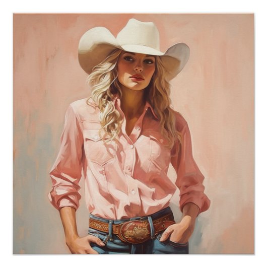 Poster Frontier Fables : Cowgirl Wall Art (Devant)